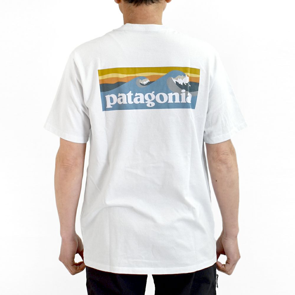 パタゴニア (PATAGONIA) メンズ ボードショーツ ロゴ ポケット レスポンシビリティー Men's Boardshort Logo Pocket Responsibili-Tee 半袖プリントTシャツ ポケT 37655