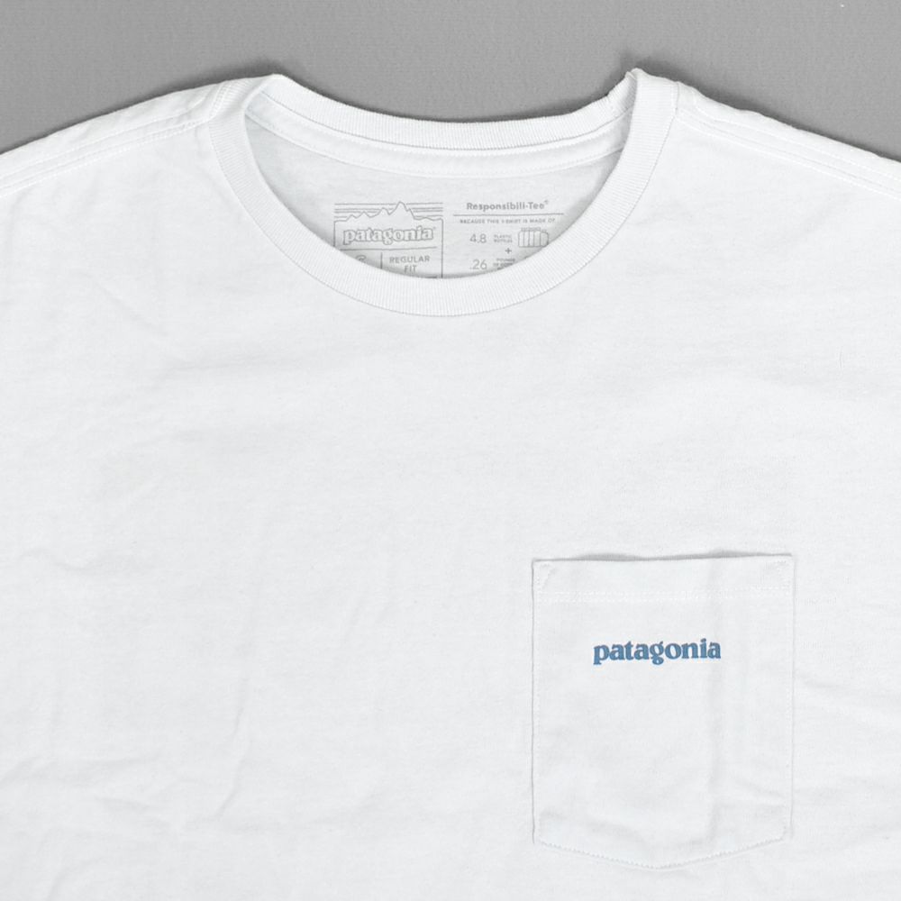 パタゴニア (PATAGONIA) メンズ ボードショーツ ロゴ ポケット レスポンシビリティー Men's Boardshort Logo Pocket Responsibili-Tee 半袖プリントTシャツ ポケT 37655