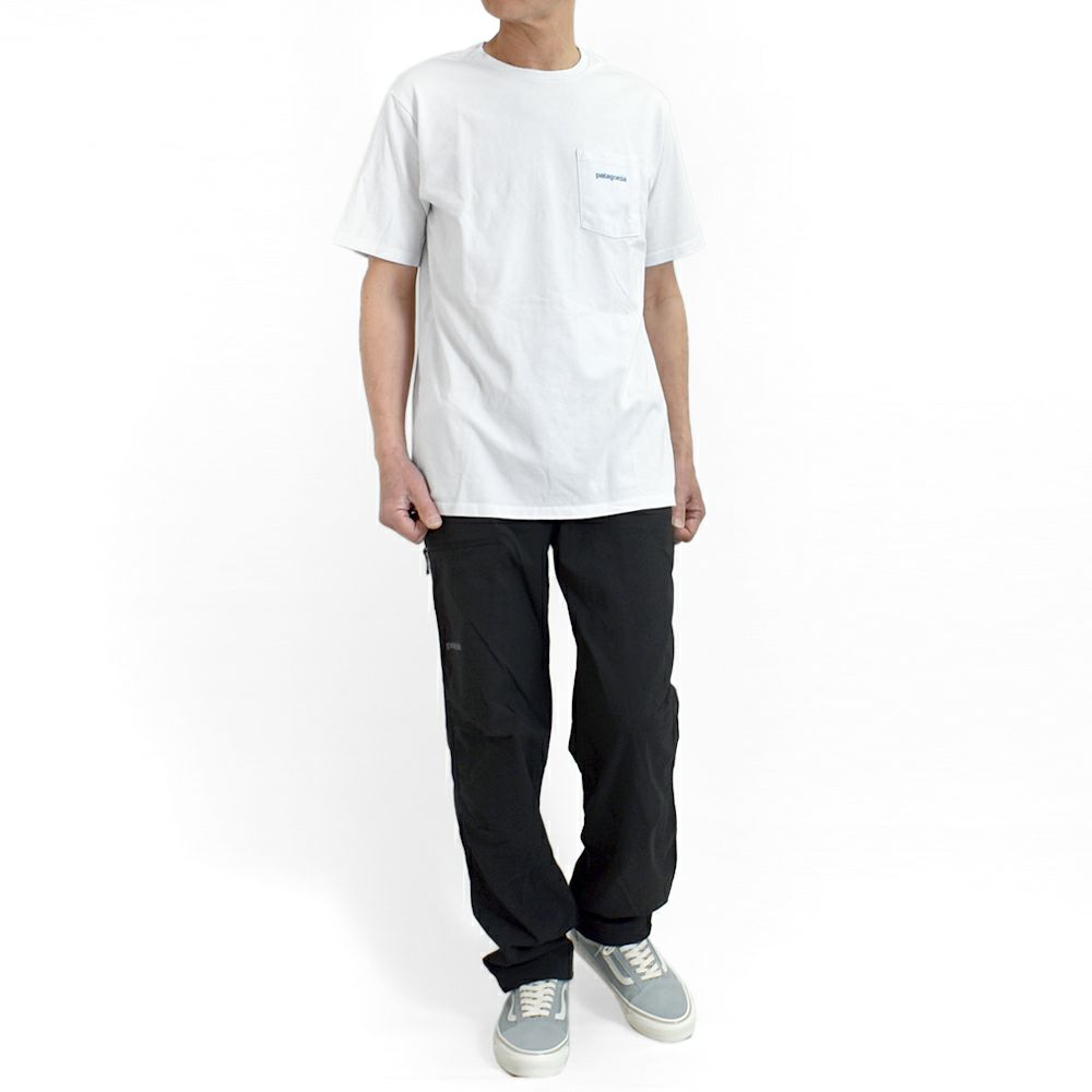 パタゴニア (PATAGONIA) メンズ ボードショーツ ロゴ ポケット レスポンシビリティー Men's Boardshort Logo Pocket Responsibili-Tee 半袖プリントTシャツ ポケT 37655