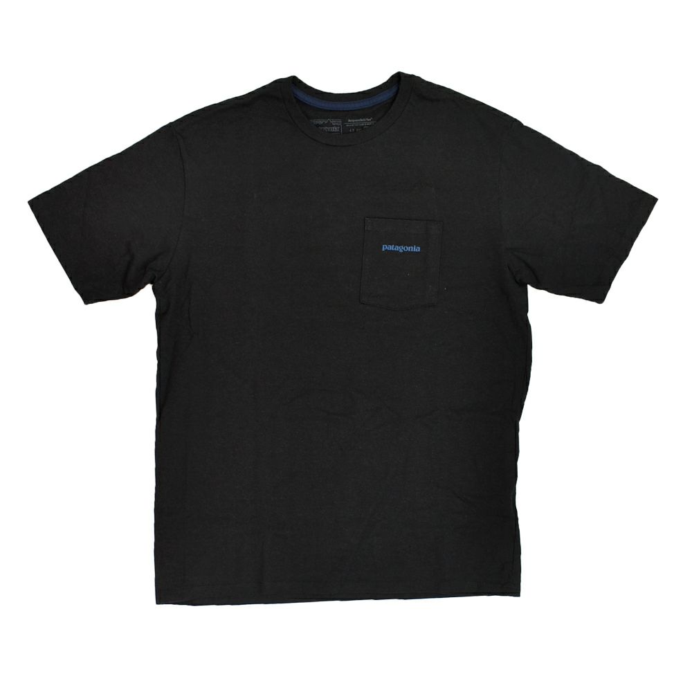 パタゴニア (PATAGONIA) メンズ ボードショーツ ロゴ ポケット レスポンシビリティー Men's Boardshort Logo Pocket Responsibili-Tee 半袖プリントTシャツ ポケT 37655 INBK(Ink Black)