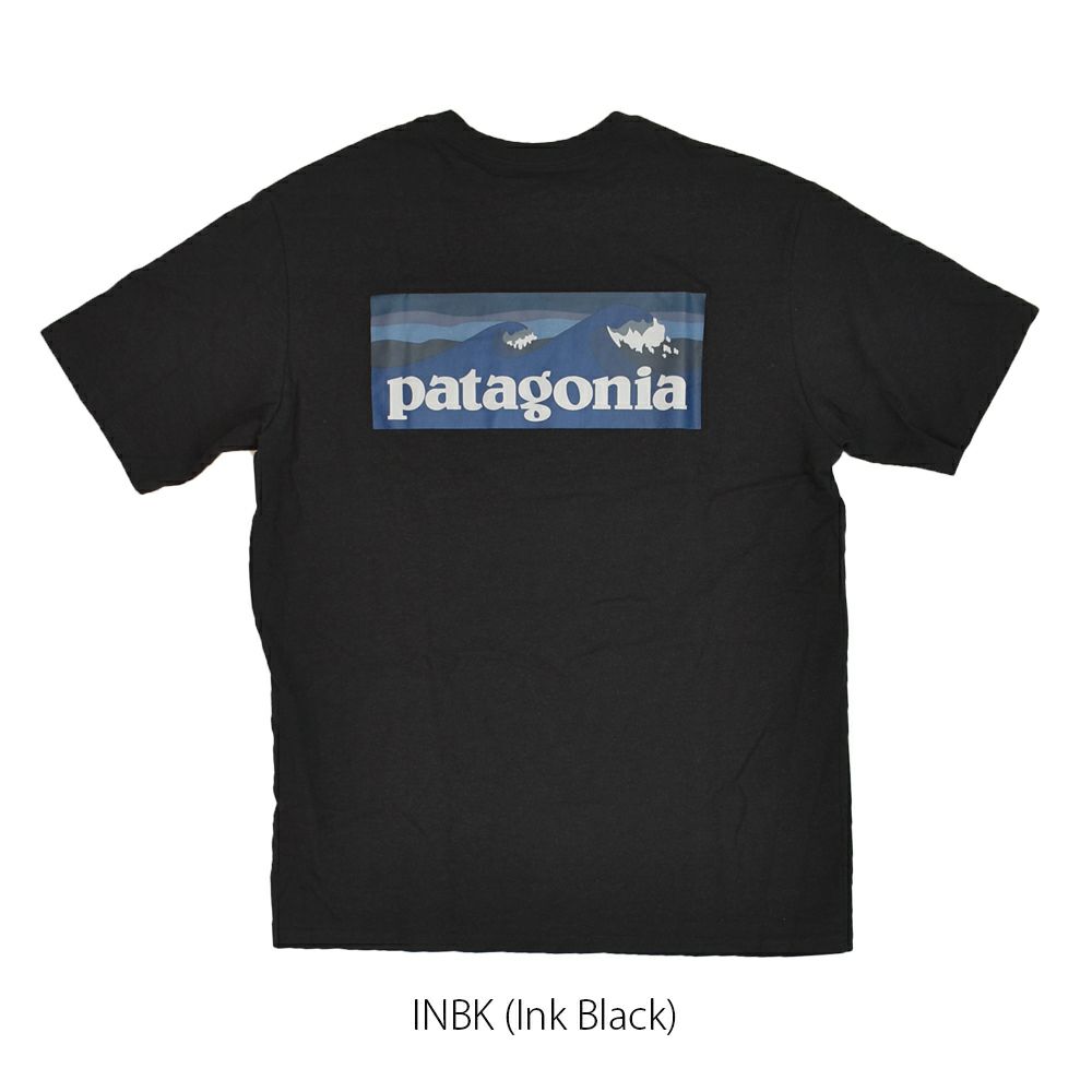 パタゴニア (PATAGONIA) メンズ ボードショーツ ロゴ ポケット レスポンシビリティー Men's Boardshort Logo Pocket Responsibili-Tee 半袖プリントTシャツ ポケT 37655 INBK(Ink Black)