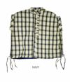 ケレン(KELEN) FRILL DESIGN BLOUSE "BEATA" 半袖シャツ ブラウス フリル ノーカラー LKL23HBL2010 NAVY
