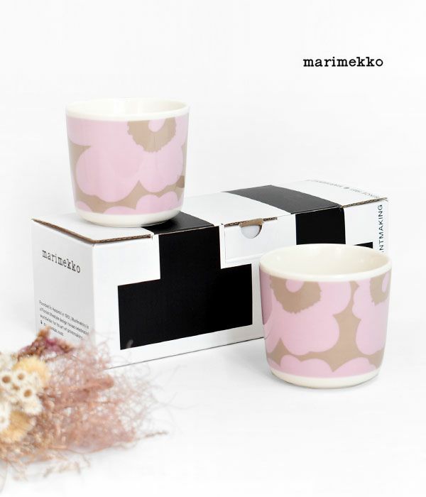 マリメッコ(marimekko)日本限定 Unikko コーヒーカップセット（ハンドルなし）52239-4-72329