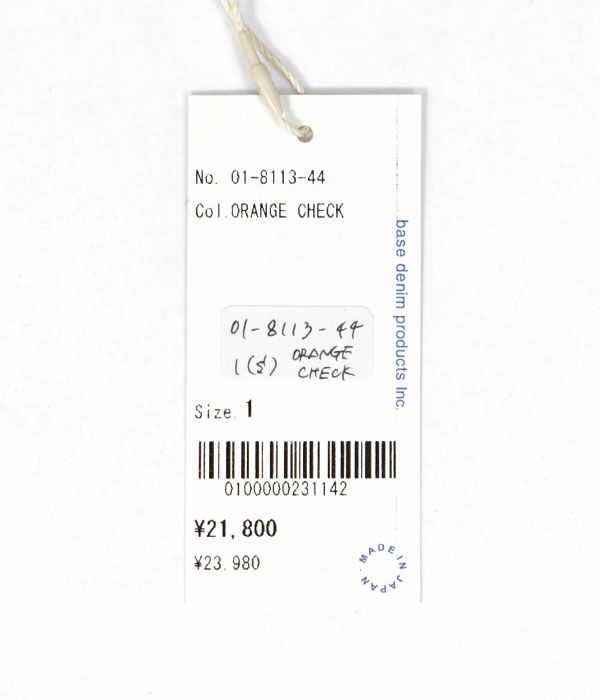 オアスロウ (orSlow) LINEN BUTTON DOWN SAFARI SHIRT 長袖チェックシャツ リネンシャツ ボタンダウンシャツ 01-8113