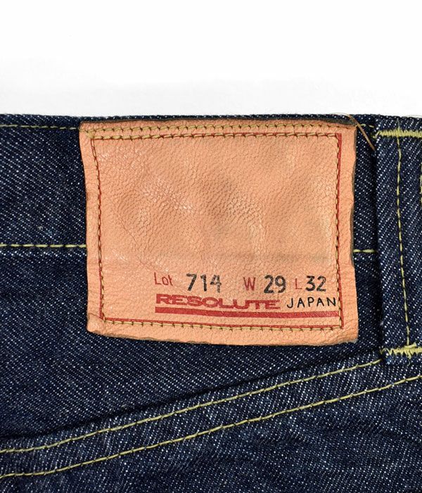 リゾルト (RESOLUTE) 714 大戦モデル ワンウォッシュ ストレート デニムパンツ ウエストサイズ：W28-34