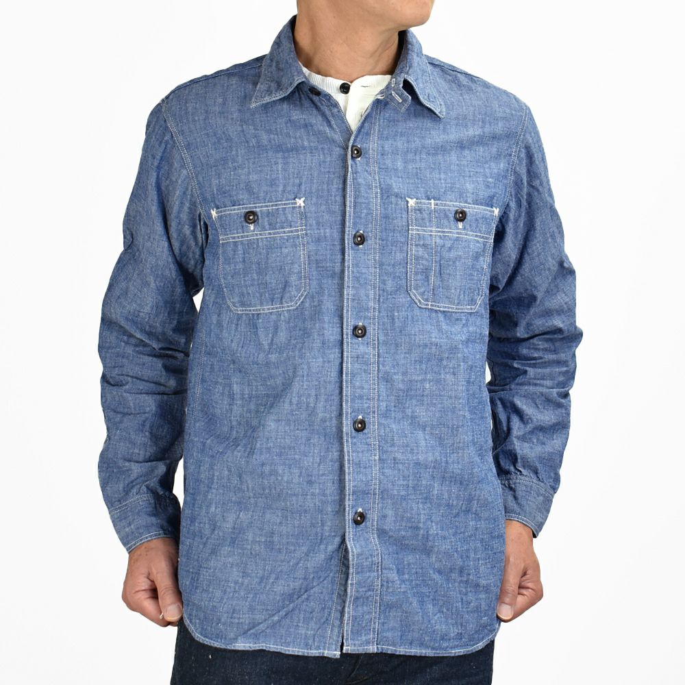 フリーホイーラーズ (FREEWHEELERS) -NEAL- SHIRT 1926 STYLE WORK CLOTHING ニールシャツ 長袖ワークシャツ シャンブレーシャツ 2413001