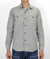 フリーホイーラーズ (FREEWHEELERS) -NEAL- SHIRT 1926 STYLE WORK CLOTHING WHITE PEPPER CHAMBRAY BLACK PEPPER CHAMBRAY ニールシャツ 長袖ワークシャツ シャンブレーシャツ 2413002