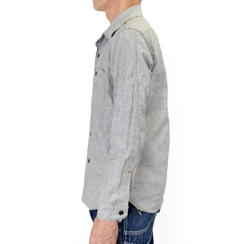フリーホイーラーズ (FREEWHEELERS) -NEAL- SHIRT 1926 STYLE WORK CLOTHING WHITE PEPPER CHAMBRAY BLACK PEPPER CHAMBRAY ニールシャツ 長袖ワークシャツ シャンブレーシャツ 2513102 WHITE PEPPER CHAMBRAY