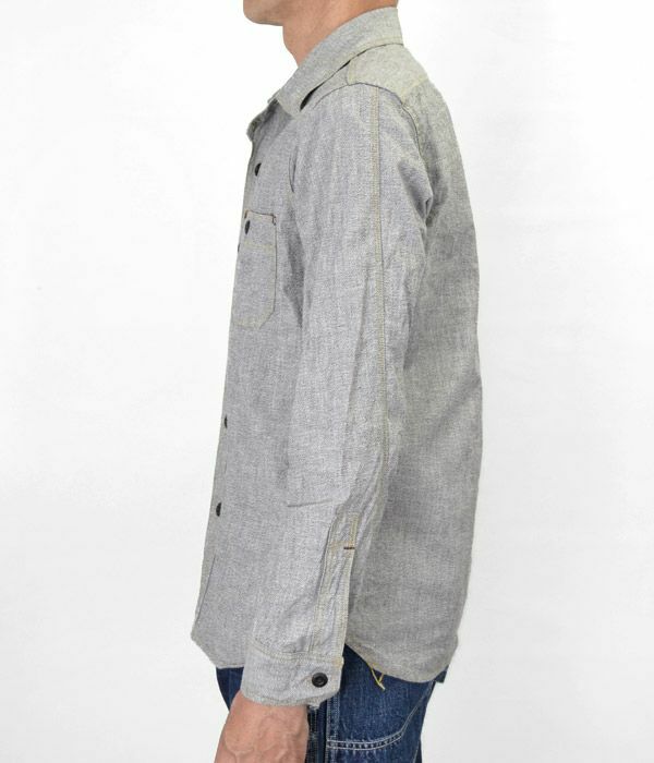 フリーホイーラーズ (FREEWHEELERS) -NEAL- SHIRT 1926 STYLE WORK CLOTHING WHITE PEPPER CHAMBRAY BLACK PEPPER CHAMBRAY ニールシャツ 長袖ワークシャツ シャンブレーシャツ 2513102 WHITE PEPPER CHAMBRAY