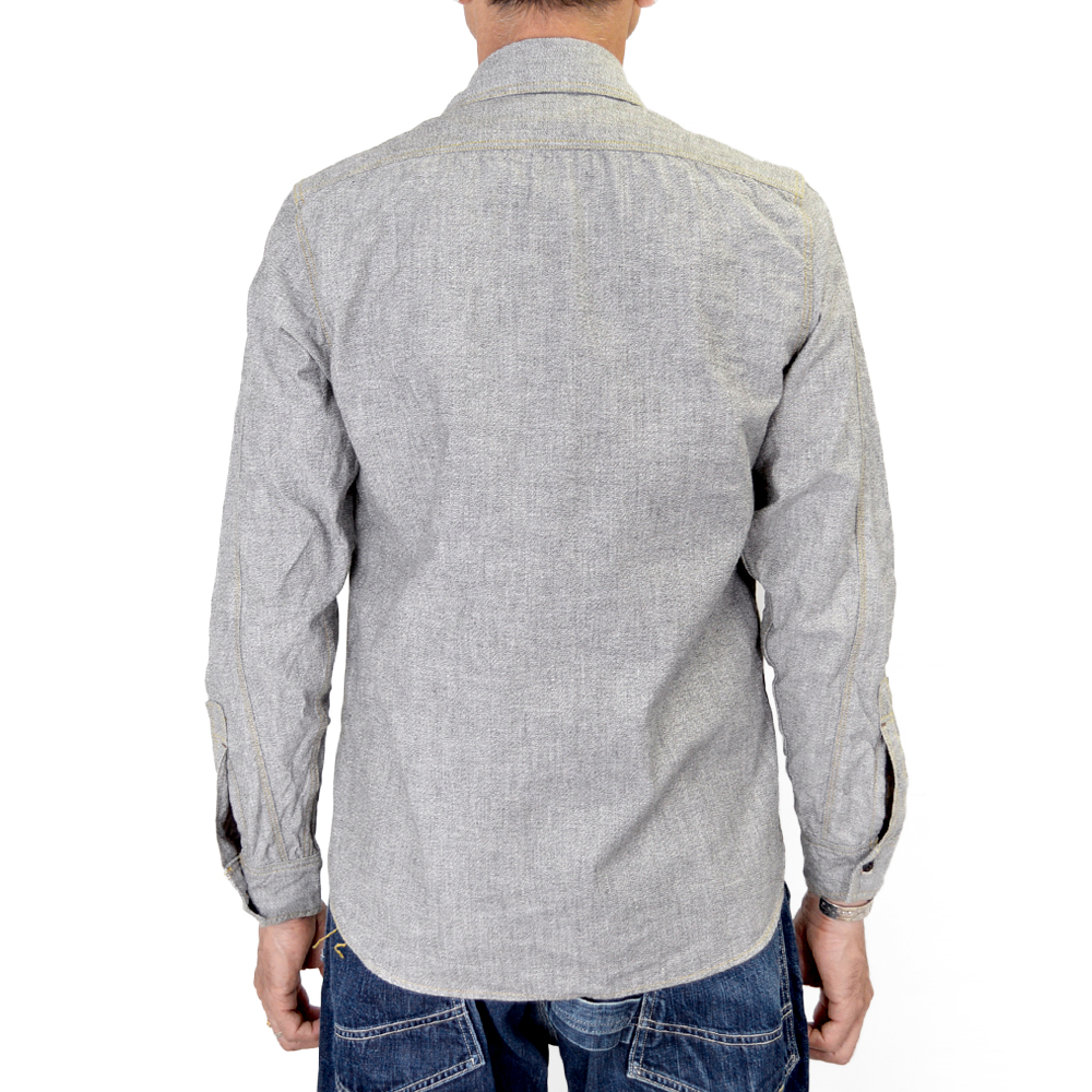 フリーホイーラーズ (FREEWHEELERS) -NEAL- SHIRT 1926 STYLE WORK CLOTHING WHITE PEPPER CHAMBRAY BLACK PEPPER CHAMBRAY ニールシャツ 長袖ワークシャツ シャンブレーシャツ 2513102 WHITE PEPPER CHAMBRAY