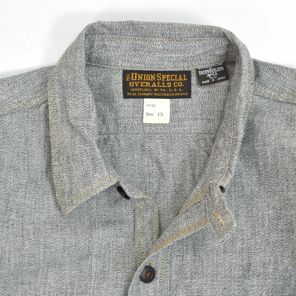 フリーホイーラーズ (FREEWHEELERS) -NEAL- SHIRT 1926 STYLE WORK CLOTHING WHITE PEPPER CHAMBRAY BLACK PEPPER CHAMBRAY ニールシャツ 長袖ワークシャツ シャンブレーシャツ 2513102 WHITE PEPPER CHAMBRAY
