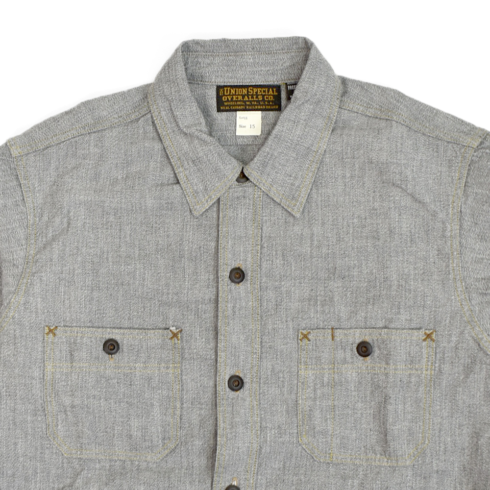 フリーホイーラーズ (FREEWHEELERS) -NEAL- SHIRT 1926 STYLE WORK CLOTHING WHITE PEPPER CHAMBRAY BLACK PEPPER CHAMBRAY ニールシャツ 長袖ワークシャツ シャンブレーシャツ 2513102 WHITE PEPPER CHAMBRAY