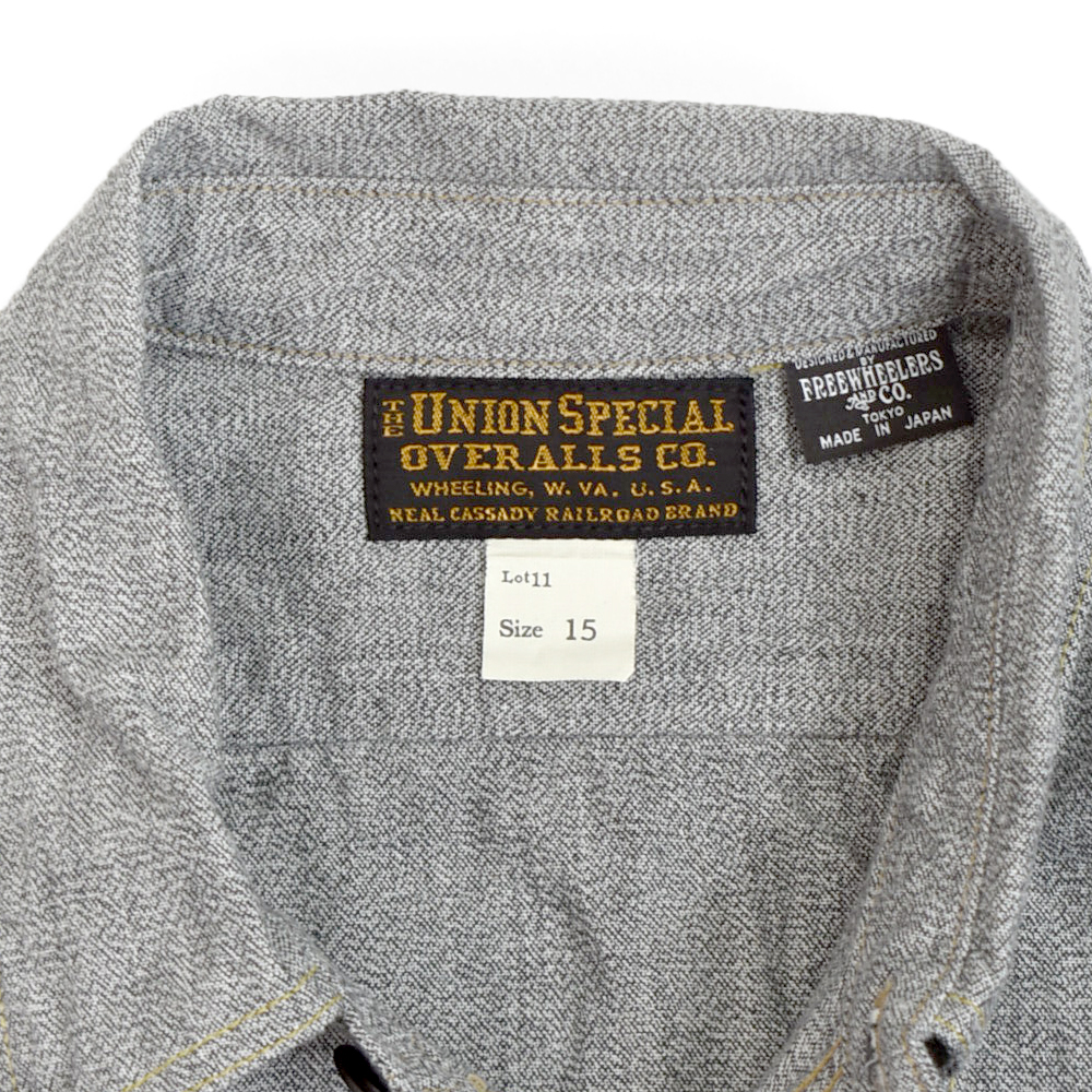 フリーホイーラーズ (FREEWHEELERS) -NEAL- SHIRT 1926 STYLE WORK CLOTHING WHITE PEPPER CHAMBRAY BLACK PEPPER CHAMBRAY ニールシャツ 長袖ワークシャツ シャンブレーシャツ 2513102 WHITE PEPPER CHAMBRAY