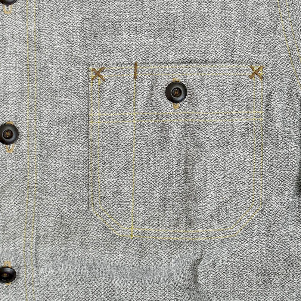 フリーホイーラーズ (FREEWHEELERS) -NEAL- SHIRT 1926 STYLE WORK CLOTHING WHITE PEPPER CHAMBRAY BLACK PEPPER CHAMBRAY ニールシャツ 長袖ワークシャツ シャンブレーシャツ 2513102 WHITE PEPPER CHAMBRAY