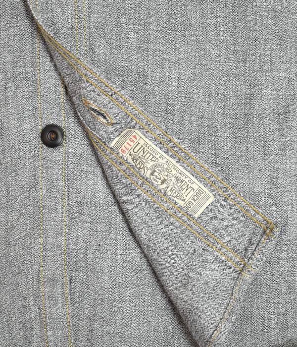 フリーホイーラーズ (FREEWHEELERS) -NEAL- SHIRT 1926 STYLE WORK CLOTHING WHITE PEPPER CHAMBRAY BLACK PEPPER CHAMBRAY ニールシャツ 長袖ワークシャツ シャンブレーシャツ 2513102 WHITE PEPPER CHAMBRAY