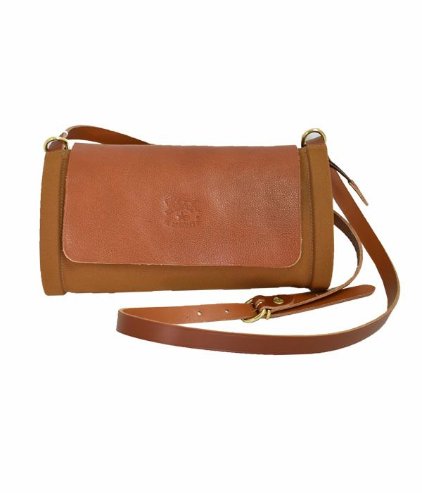 イルビゾンテ (IL BISONTE) ショルダーバッグ レザー クロスボディバッグ 41181-9 411819 10.キャメル×あか茶