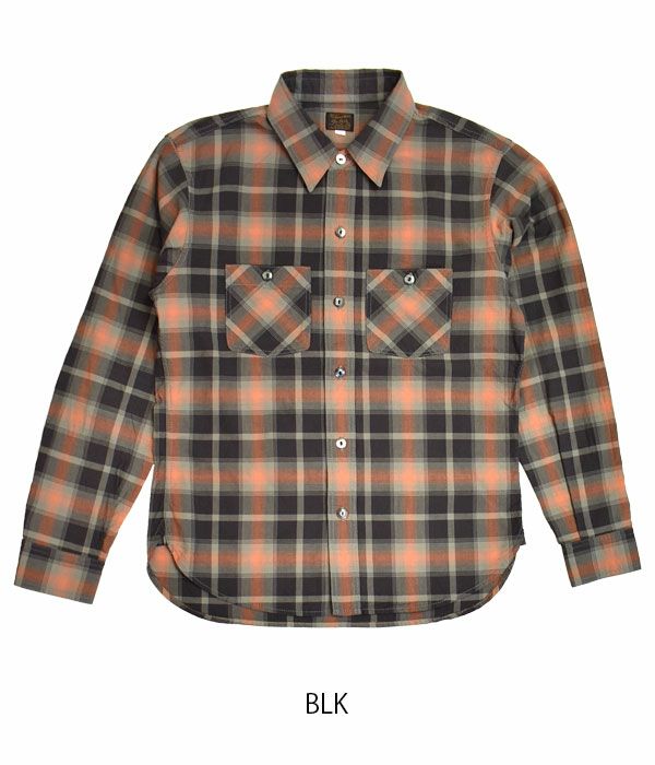 デラックスウエア (DELUXEWARE) 60s CHECK PATTERN 長袖チェックシャツ LV-28　 BLK