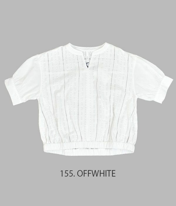 ケレン (KELEN) LACE DESIGN TOPS -SEAM- レース使いブラウス スキッパー プルオーバー LKL23SBL2028