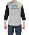 ウエアハウス (WAREHOUSE) Lot4800 7分袖ベースボールT NAVY CROSS COUNTRY プリントTシャツ 4800