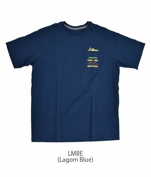 パタゴニア (PATAGONIA) M'S LINE SPIRITED SEASONS POCKET RESPONSIBILI-TEE 半袖プリントTシャツ ポケT 37593　LMBE(Lagom Blue)　