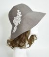 アブ (ABU) MOTIF LACE HAT フラワーレース付きペーパーハット 帽子 NH-011M