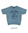 コリンボ (COLIMBO) LEGERGELD CUT-OFF SWEAT SHIRT “U.S.N. SMOKIN' TIGER” 半袖プリントスウェットシャツ ZY-0410 01.Horizon Blue