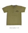 フェローズ (PHERROW'S) “U.S. MAIL” 半袖ヘンリーネックTシャツ 23S-PHNT3 ライトオリーブ