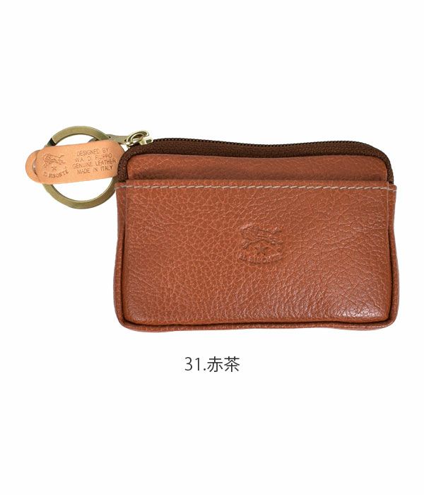 イルビゾンテ (IL BISONTE) コインパース レザーコインケース コインケース キーケース キーホルダー 54023-0-5395 5402305395 31.あか茶