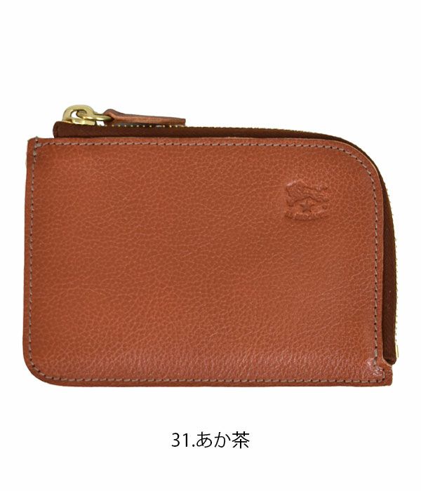イルビゾンテ (IL BISONTE) コンパクトウォレット 財布 ミニ レザーウォレット L字ファスナー 54324-0-4540 5432404540  31.あか茶