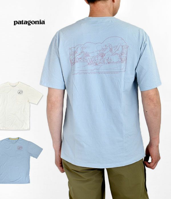 一部セール】パタゴニア (PATAGONIA) M'S LOST AND FOUND ORGANIC T-SHIRT 半袖プリントTシャツ ポケT  37672 トップジミー