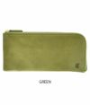 レドラン (CLEDRAN) GRANDI SLIM WALLET 財布 レザー ロングウォレット L字ファスナー CL-3126  GREEN