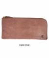 レドラン (CLEDRAN) GRANDI SLIM WALLET 財布 レザー ロングウォレット L字ファスナー CL-3126  DARK PINK