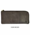 レドラン (CLEDRAN) GRANDI SLIM WALLET 財布 レザー ロングウォレット L字ファスナー CL-3126  DARK BROWN