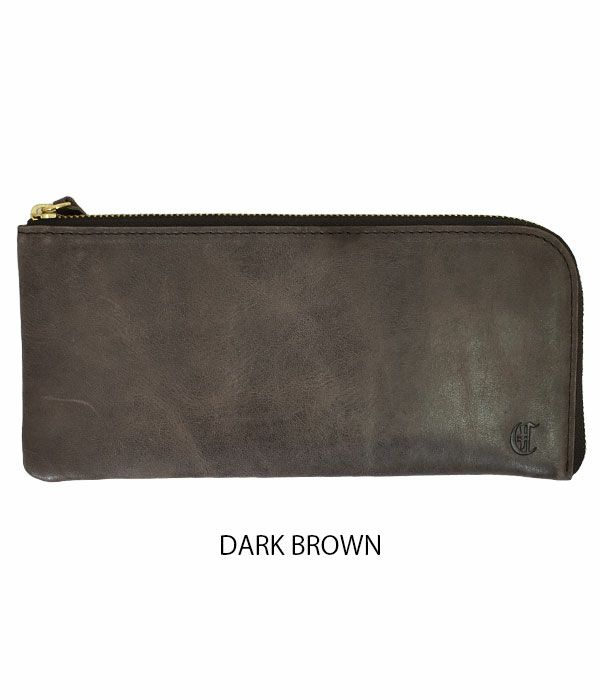 レドラン (CLEDRAN) GRANDI SLIM WALLET 財布 レザー ロングウォレット L字ファスナー CL-3126  DARK BROWN