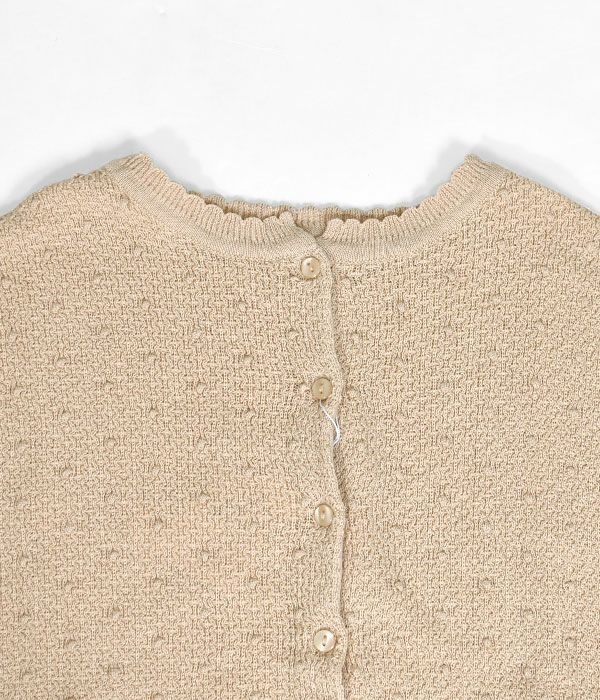 ソソット (sosotto) ドットジャガード フレンチカーディガン 半袖カーディガン フレンチスリーブ 42333113