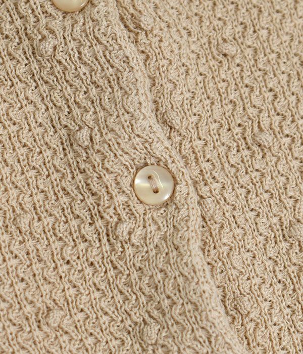 ソソット (sosotto) ドットジャガード フレンチカーディガン 半袖カーディガン フレンチスリーブ 42333113