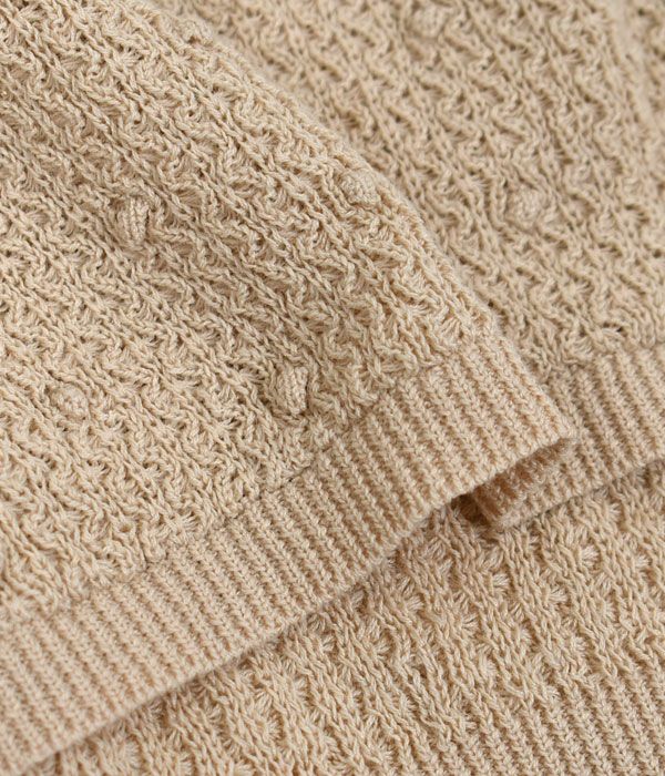 ソソット (sosotto) ドットジャガード フレンチカーディガン 半袖カーディガン フレンチスリーブ 42333113