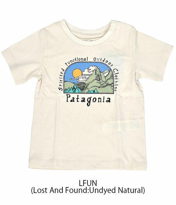 パタゴニア (PATAGONIA) BABY REGENERATIVE ORGANIC CERTIFIED COTTON GRAPHIC T-SHIRT ベビー キッズ 半袖プリントTシャツ 60388  LFUN (Lost And Found:Undyed Natural)