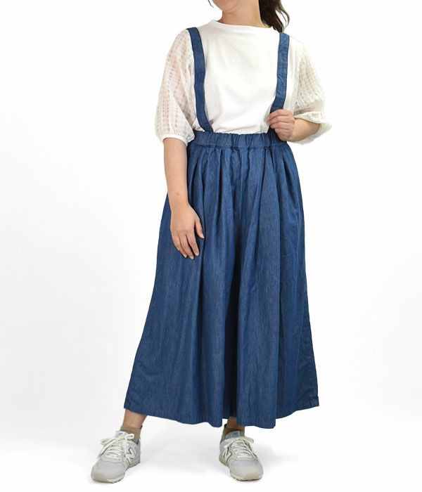 オアスロウ (orSlow) SUSPENDERS CULOTTE サスペンダー付きキュロット デニムパンツ 00-5172