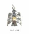 ラリースミス (LARRY SMITH) THUNDERBIRD PENDANT(18K GOLD SHELL) 18金シェルポイント サンダーバード トップペンダントトップNL-0116  シルバー×18金