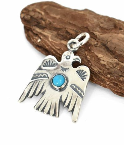 ラリースミス (LARRY SMITH) THUNDERBIRD PENDANT(TURQUOISE) ターコイズ シェルポイント サンダーバード  トップペンダントトップNL-0115 の通販ならトップジミー