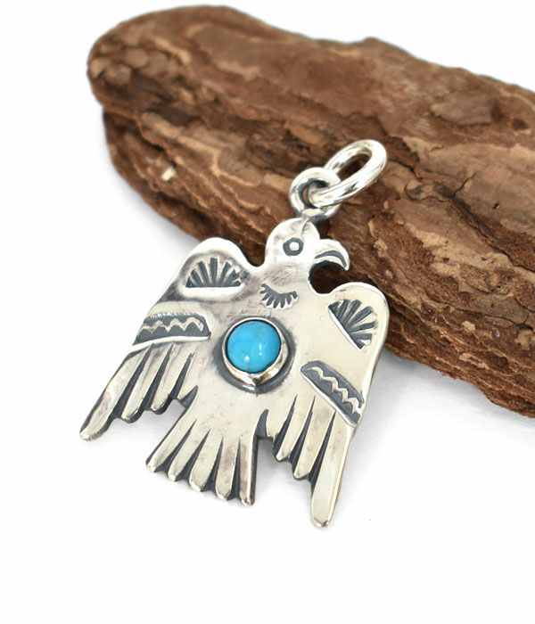 ラリースミス (LARRY SMITH) THUNDERBIRD PENDANT(TURQUOISE) ターコイズ シェルポイント サンダーバード  トップペンダントトップNL-0115 | トップジミー