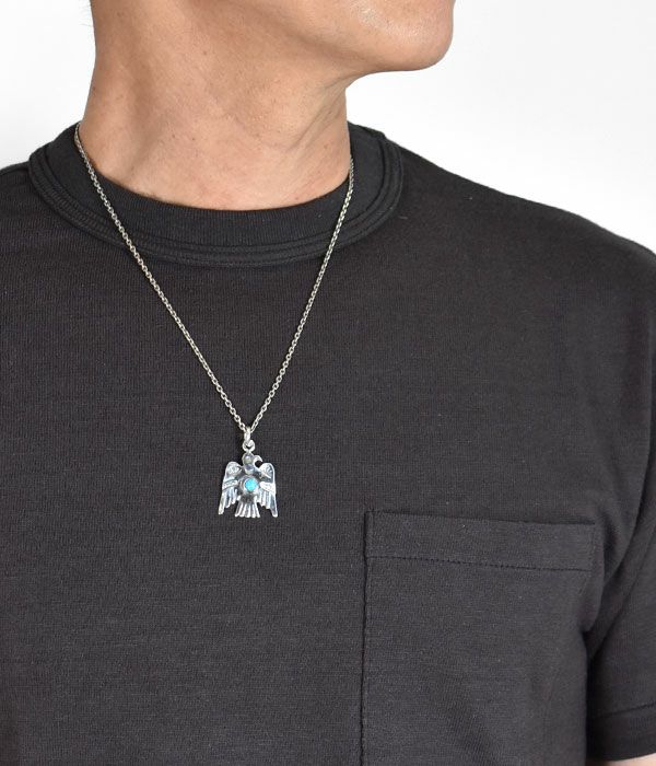 ラリースミス (LARRY SMITH) THUNDERBIRD PENDANT(TURQUOISE) ターコイズ シェルポイント サンダーバード トップペンダントトップNL-0115