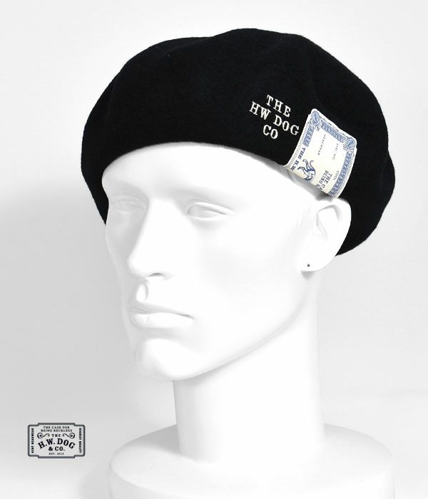 THE H.W. DOG & CO. P BERET - Black - 帽子