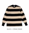 フリーホイーラーズ (FREEWHEELERS) "HORIZONTAL STRIPED" SET-IN LONG SLEEVE T-SHIRT 長袖ボーダーTシャツ ロンT 2325026 BLACK×STRAW CREAM