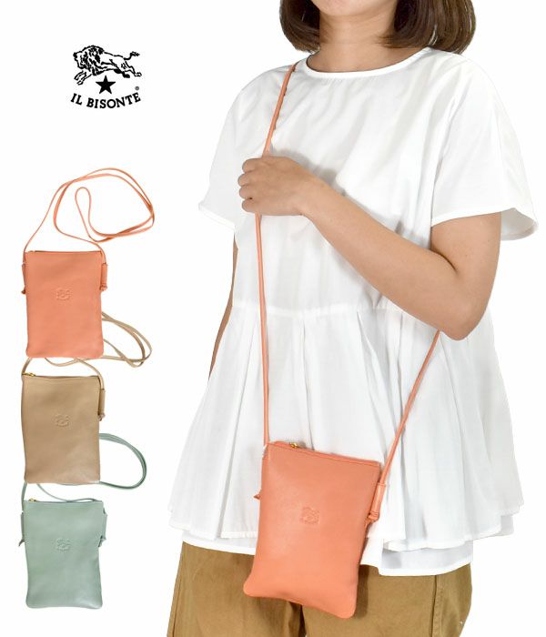 イルビゾンテ (IL BISONTE) クロスボディバッグ　限定カラー レザーミニショルダーバッグ スマホ ショルダー ポシェット 54232-3-07411 54232307411