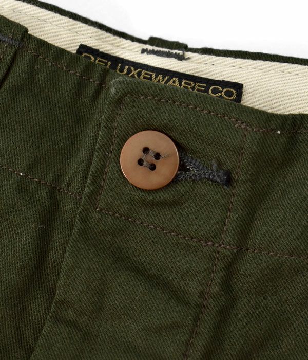 デラックスウエア (DELUXEWARE) 46-CHINO TROUSERS チノパンツ チノトラウザーズ OLV.DRAB 946A