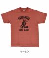 ウエアハウス (WAREHOUSE) Lot 4601 PATCHOGUE 半袖プリントTシャツ 4601 サーモン
