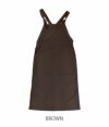 ル グラジック (LE GLAZIK) OVERALLS SKIRT ウールライクサロペットスカート オーバーオール LG-F0013CEC BROWN