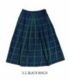 ブリスバンチ (Bliss bunch) タック使いサイドリボンスカート ツイルタータンチェックロングスカート K638-255 3-2.BLACK WACH